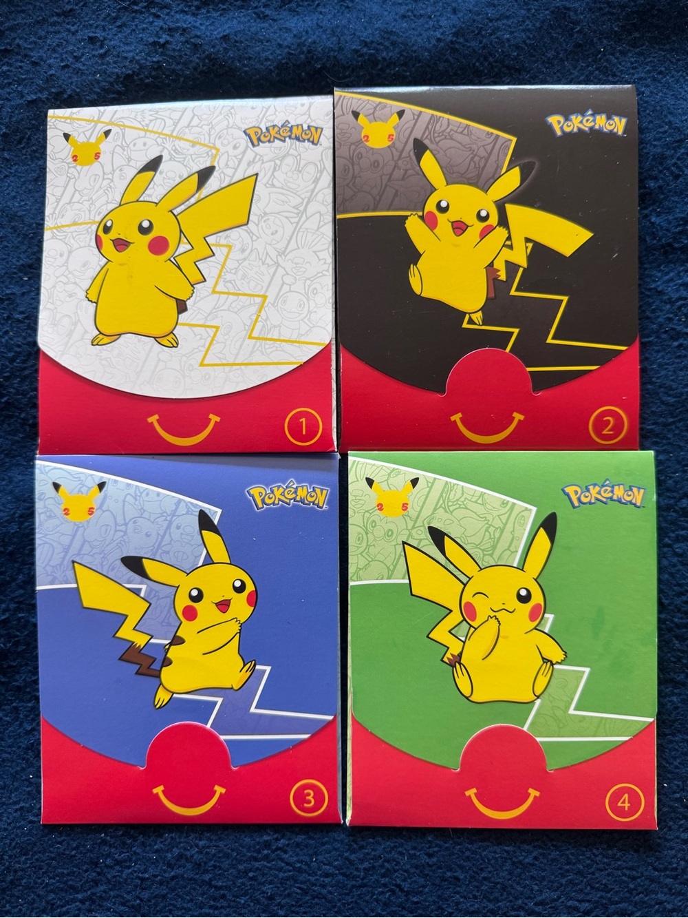 New Sealed Rare Complete Lot Of 4 Pokémon McDonalds 25th Anniversary Boosters